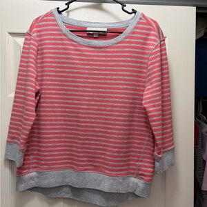 Striped Orange and Gray Sweater